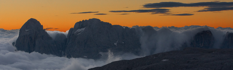 L'Agner e la cascata di nuvole